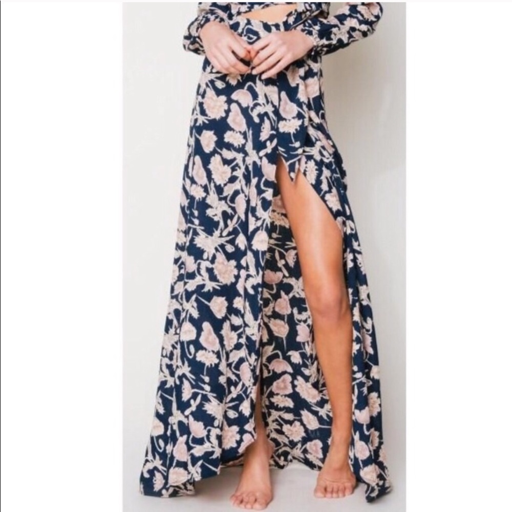 Flynn Skye • Wrap it Up Skirt in Navy Poppy